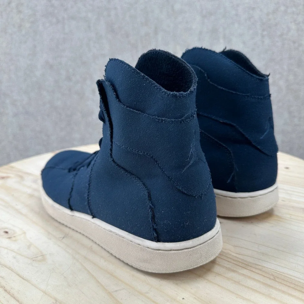 Jordan Westbrook‎ 0.2 Obsidian Mens 11.5 Navy Blue Canvas High Top Sneakers